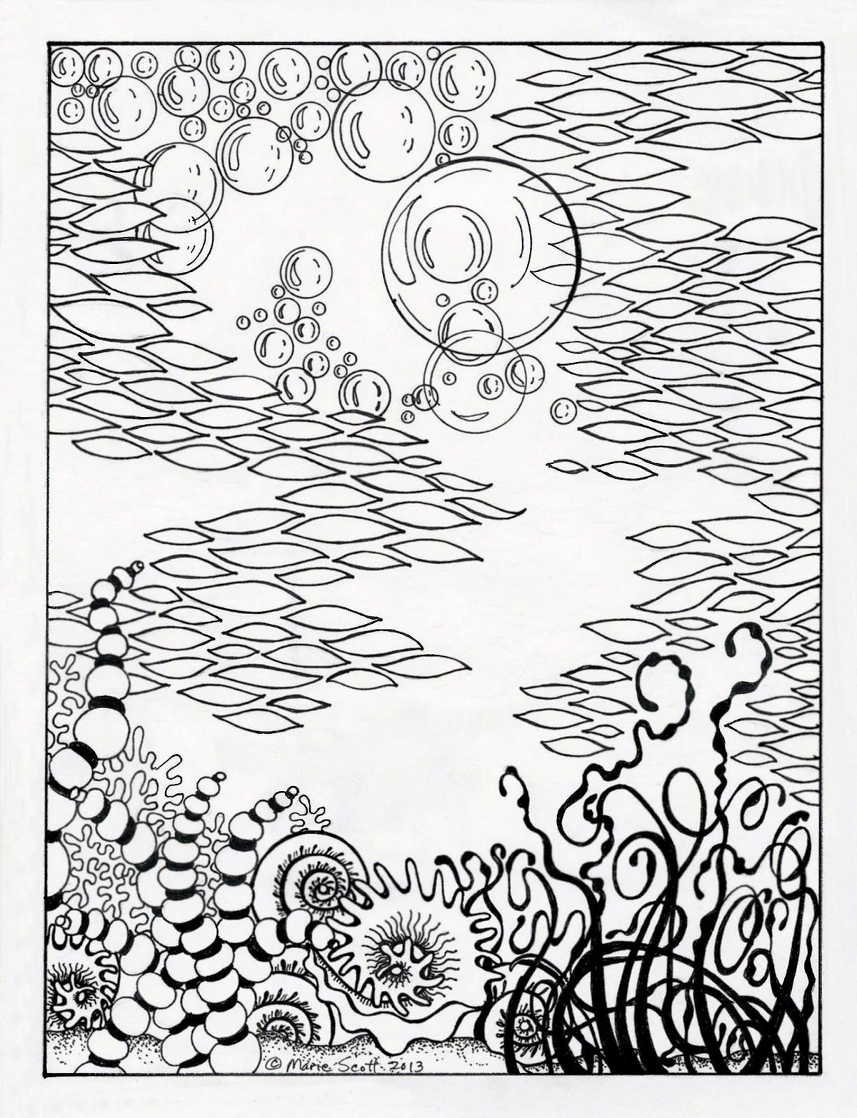 underwater coloring book pages - photo #33