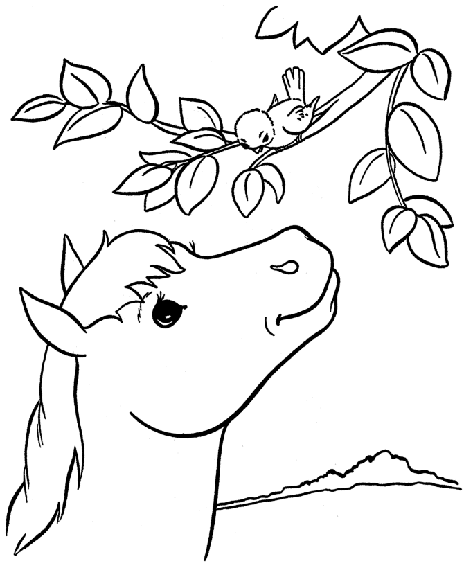 horse coloring page printable - Free Coloring Pages for Kids