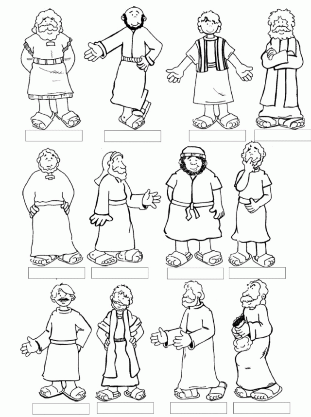 Twelve Disciples Coloring Page - Coloring Home