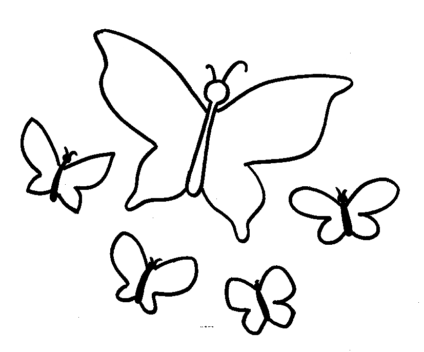 Simple Butterfly Coloring Page   Coloring Home
