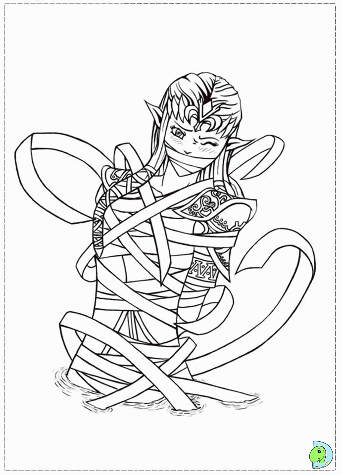 Zelda Coloring Page - Coloring Home