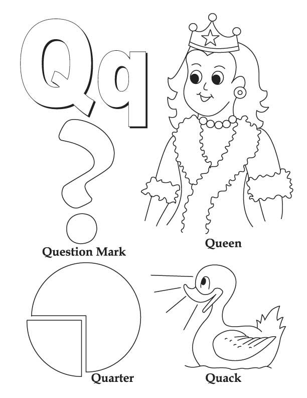 My A to Z Coloring Book Letter Q coloring page | Download Free My 