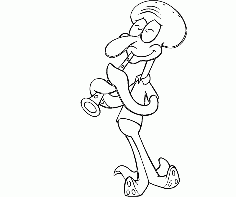 Pix For > Squidward Coloring Pages
