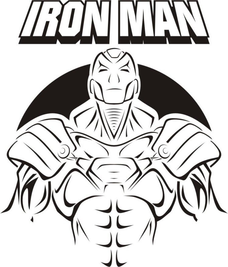 Iron Man Logo Colouring Pages - Coloring Home
