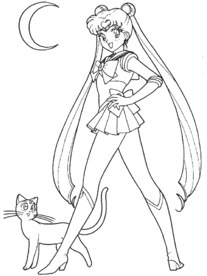 Sailor Mini Moon Coloring Pages Coloring Home