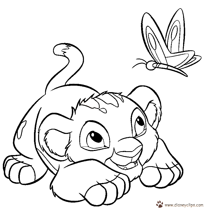Baby Simba Coloring Pages Coloring Home
