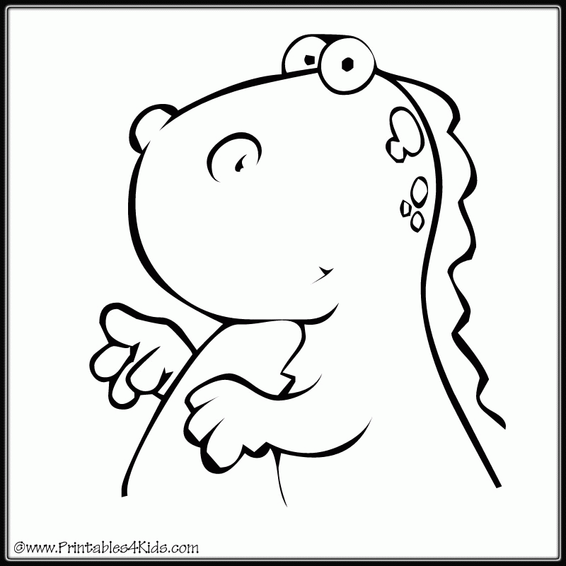 Silly Dinosaur Coloring Page : Printables for Kids – free word 