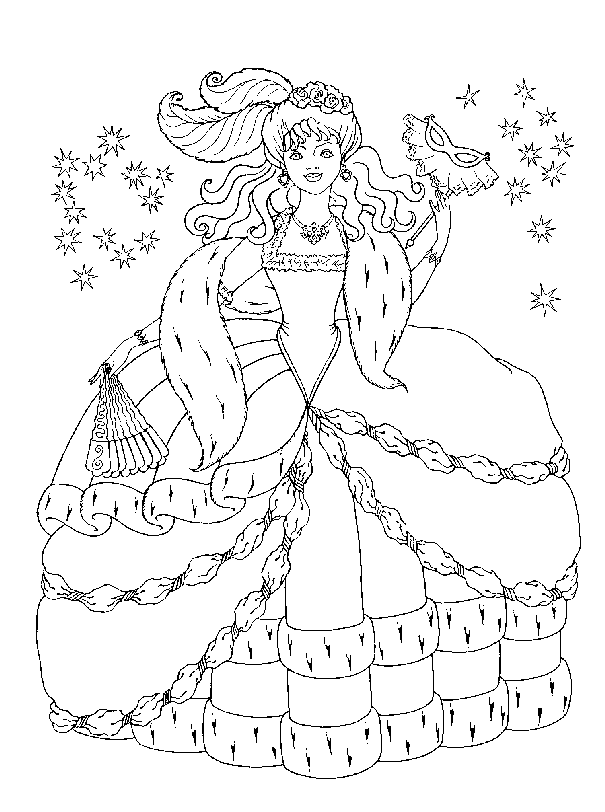 Wedding Dress Barbie Coloring Pages Free | The Coloring Pages