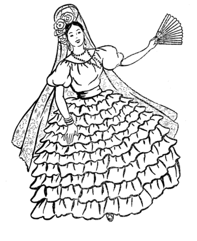 spanish for kids Colouring Pages