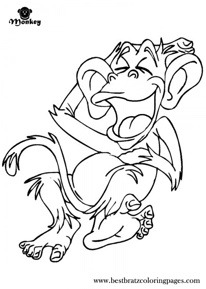 Crazy Monkey Coloring Pages