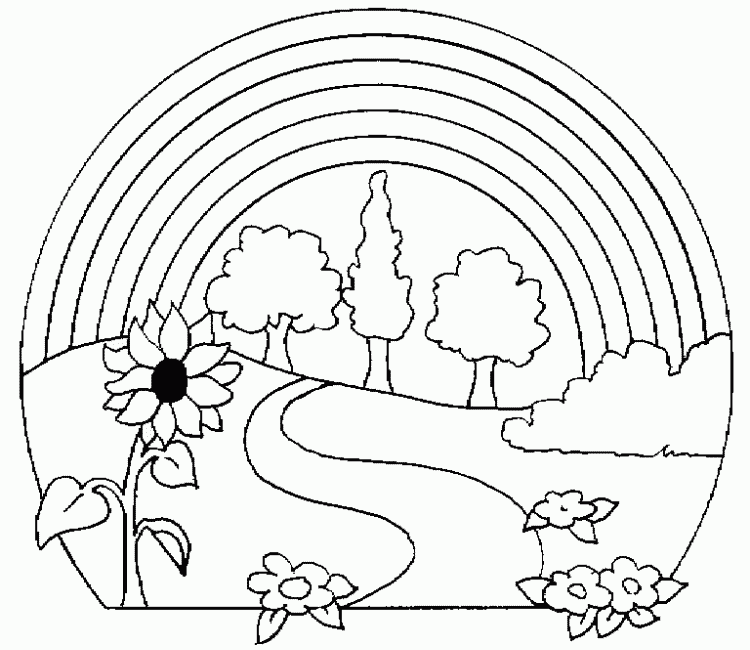 Free Printable Rainbow Coloring Pages - Coloring Home