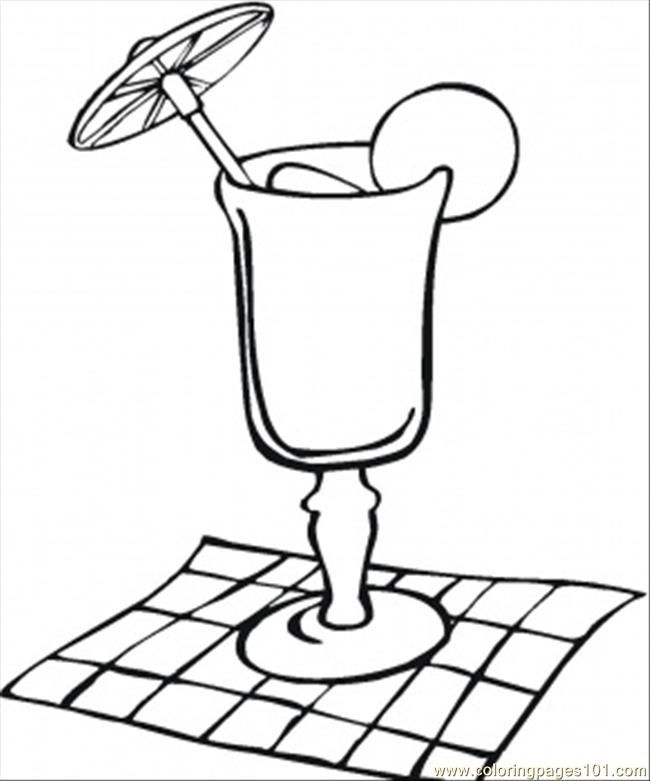 cup and glass Colouring Pages