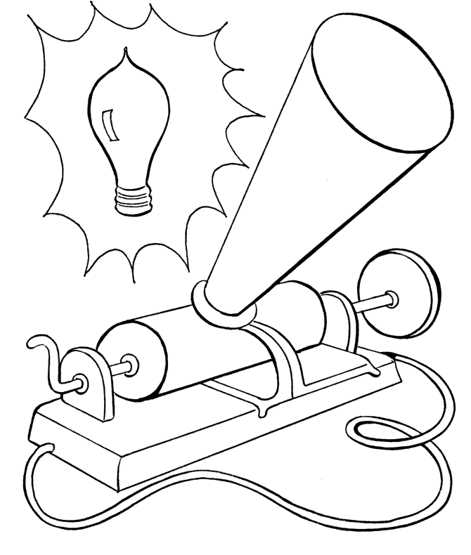 Thomas Edison Coloring Page - Coloring Home