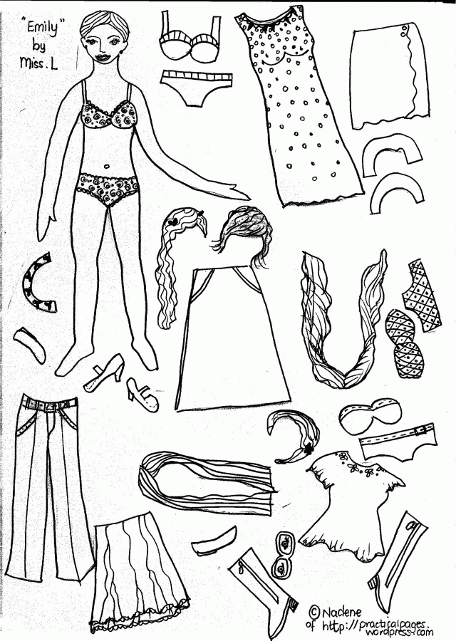 Paper Doll Coloring Pages Paper Doll Coloring Pages Printable 