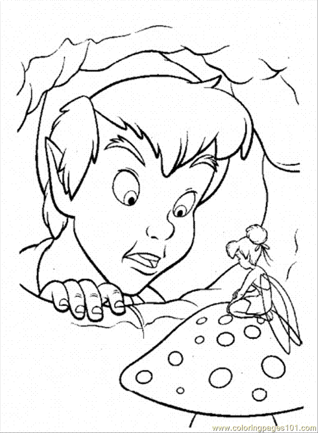 Coloring Pages Peter Pan Meets Tinker Bell (Cartoons > Others 