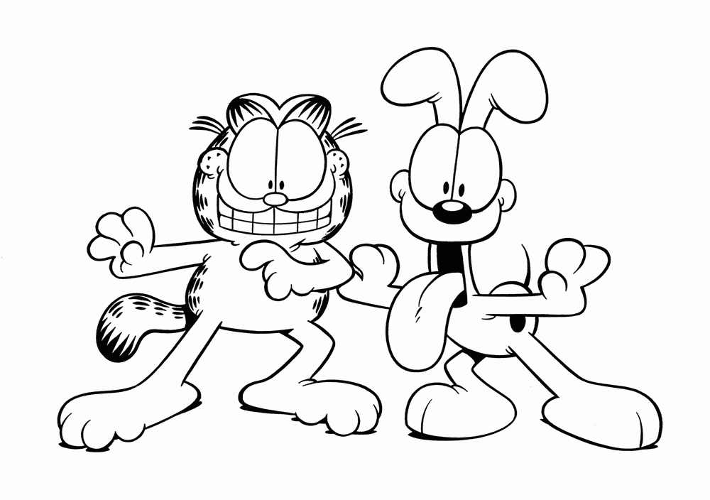 Garfield Cartoon Characters Coloring Home