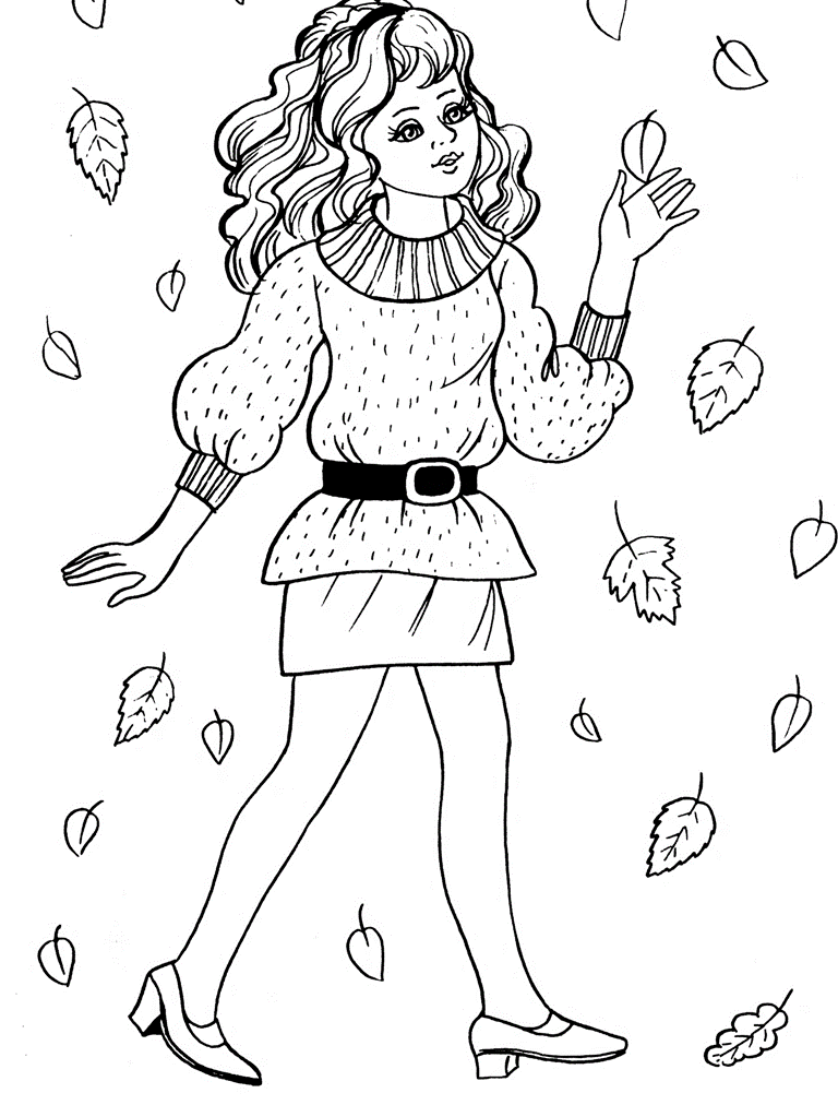 Easy Coloring Pages For Girls - Coloring Home