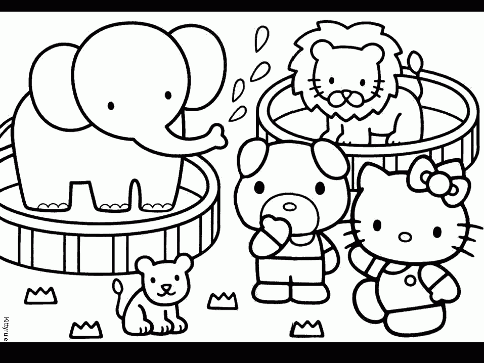 Kitty Coloring Pages Girls Home 43 87700 High Definition Wallpapers