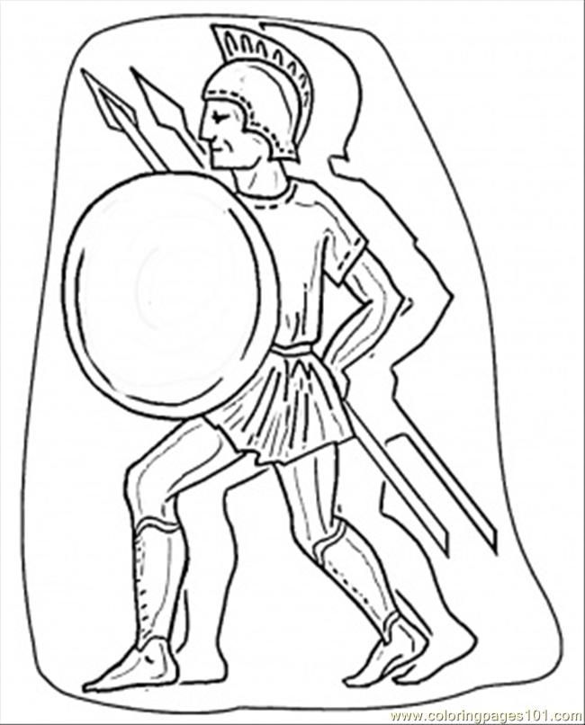 Coloring Pages Italian Warrior (Countries > Italy) - free 