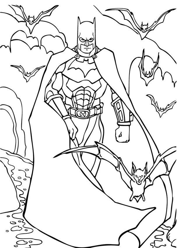 BATMAN coloring pages - Bruce Wayne repairing his car