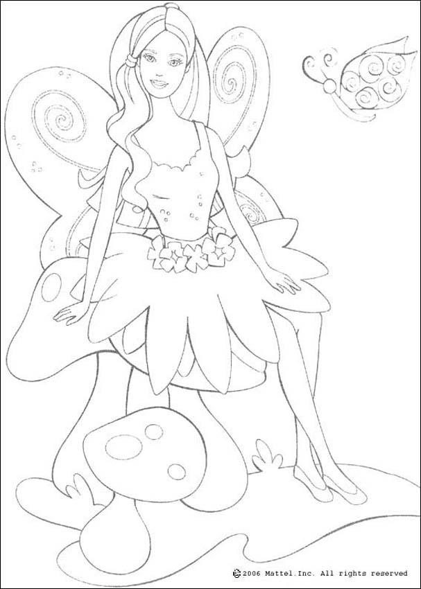 BARBIE DOLL coloring pages - Fairy Barbie