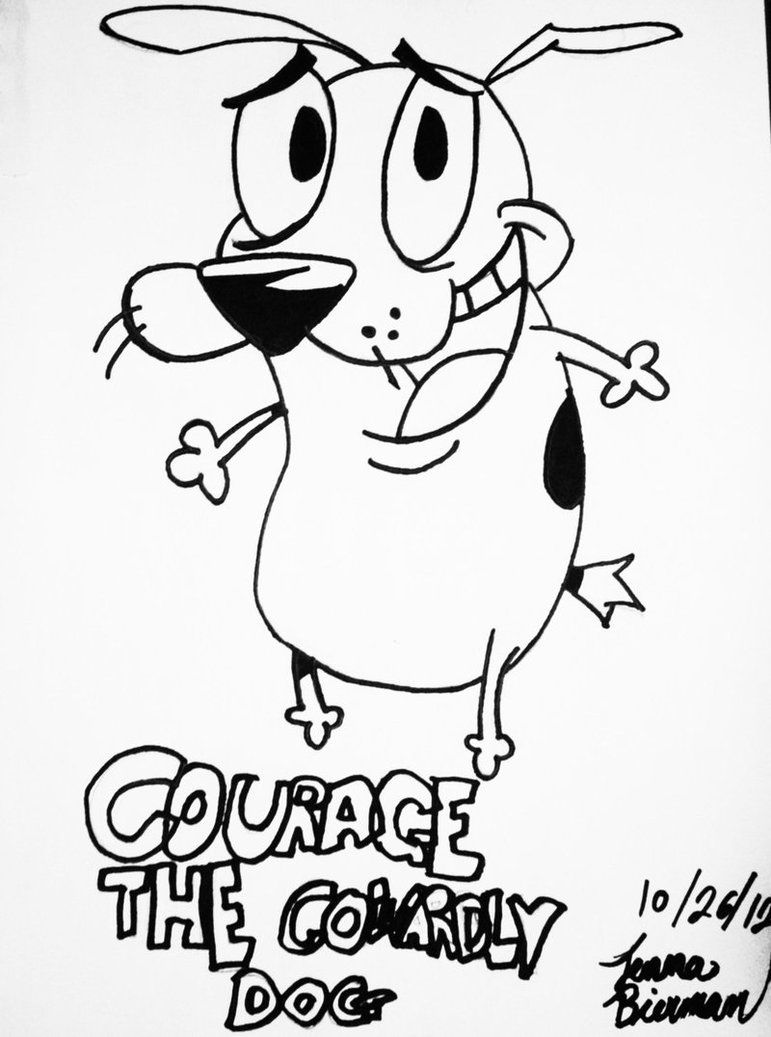 Courage The Cowardly Dog Coloring Page - Coloring Home