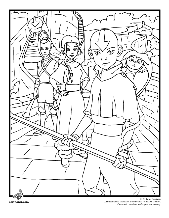 707 Animal Avatar Airbender Coloring Pages 