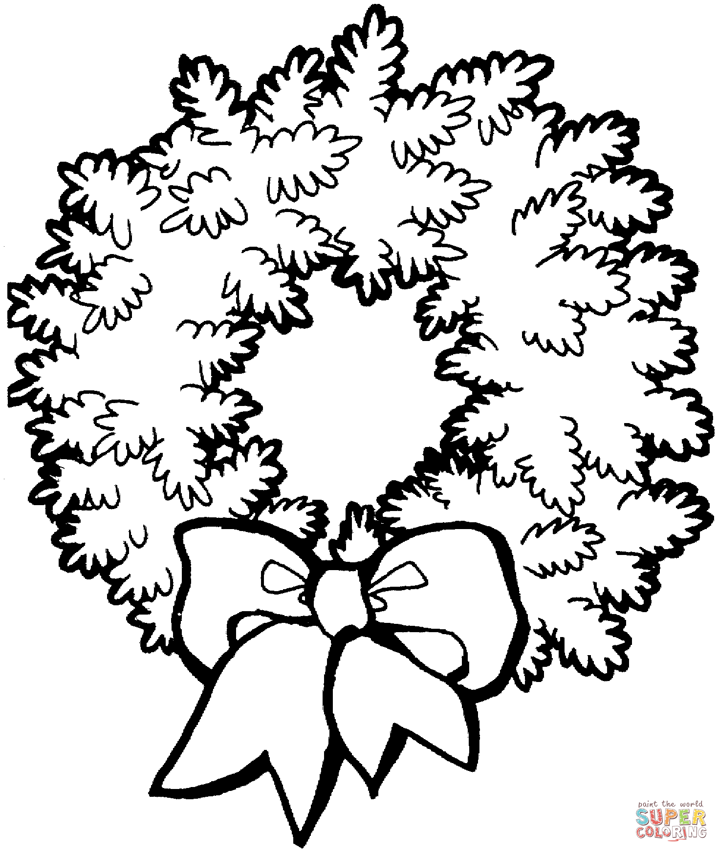 Coloring Pages Wreaths Coloring Home