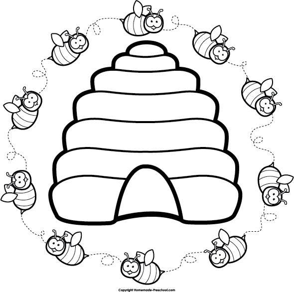 Beehive Coloring Page Clipart Image 20939 Coloring Home