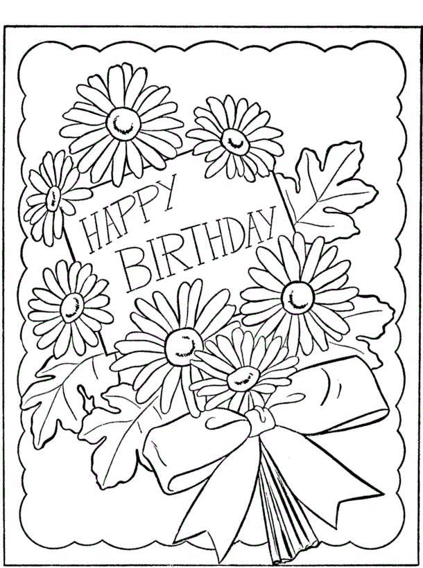 Happy Birthday Coloring Pages For Mom Coloring Home