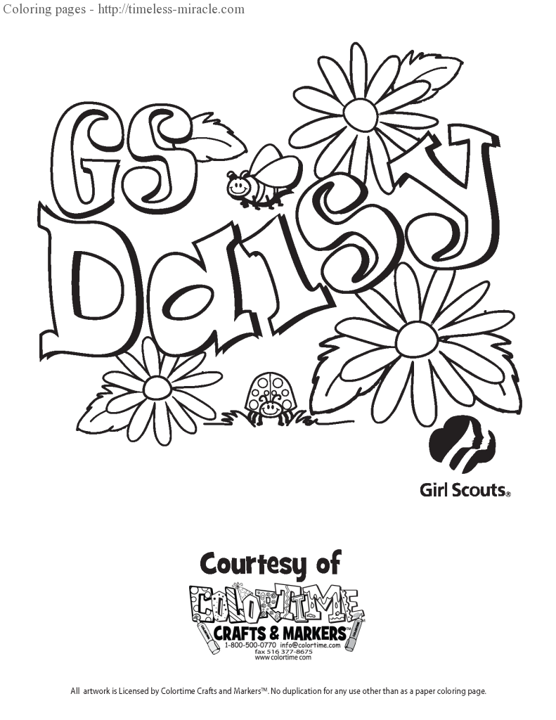 Girl Scout Valentine Coloring Pages