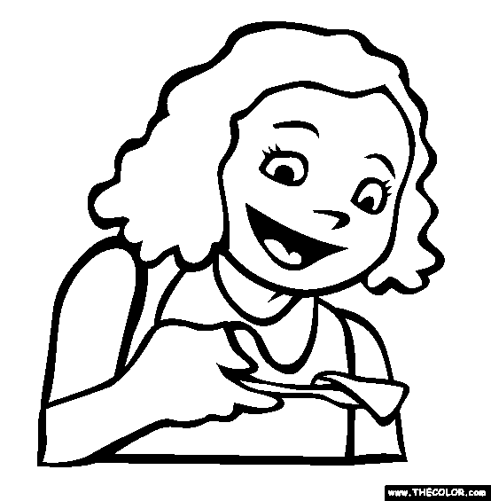 Eating Kreplach Online Coloring Page