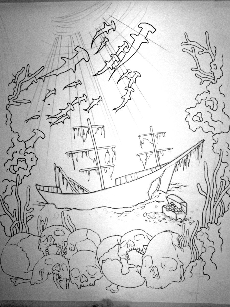 Coloring Pages Of A Sunken Ship - Coloring Home