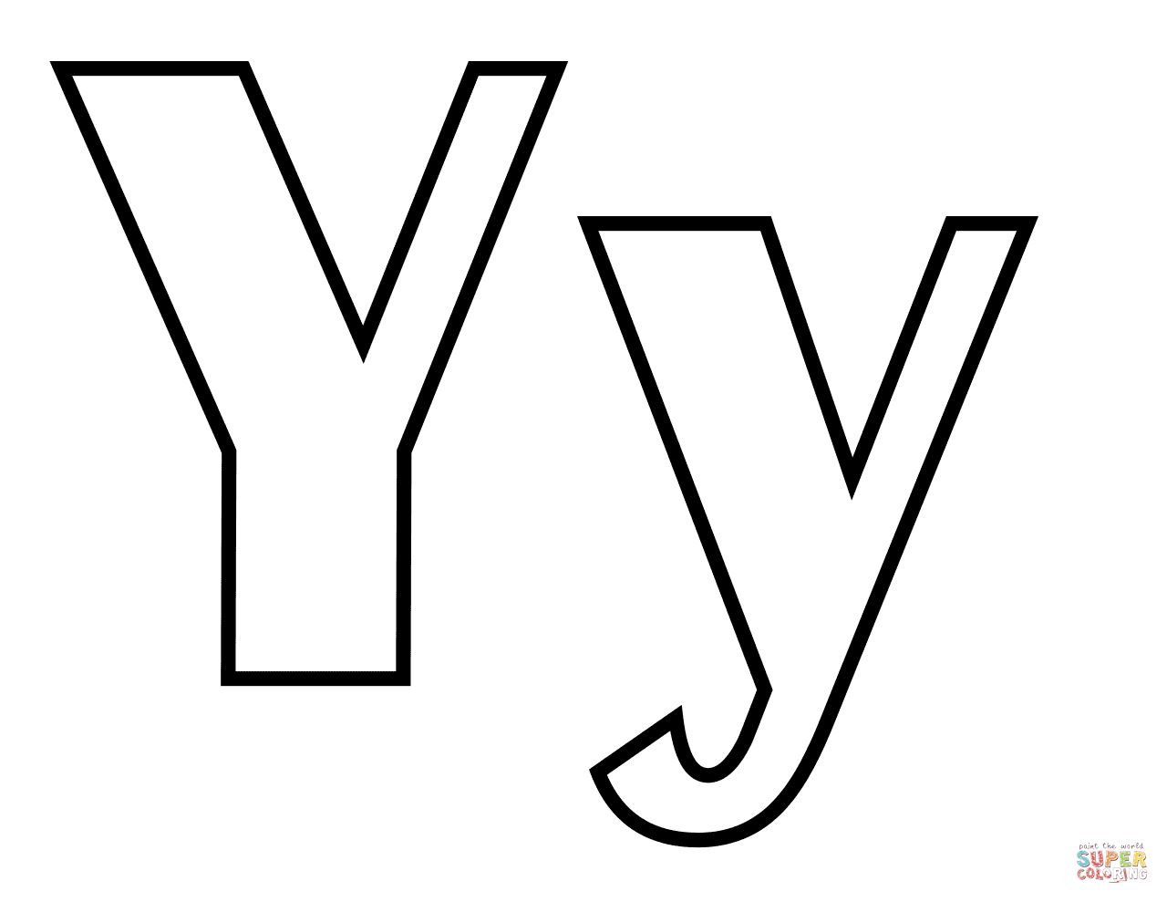 Letter Y Coloring Page | Free Printable Coloring Pages - Coloring Home