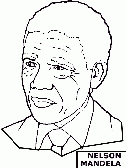 Nelson Mandela - Every Month Is Black History Month Coloring Page