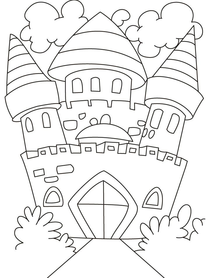 Coloring Castle Flag Pages - Coloring Pages for Kids and for Adults