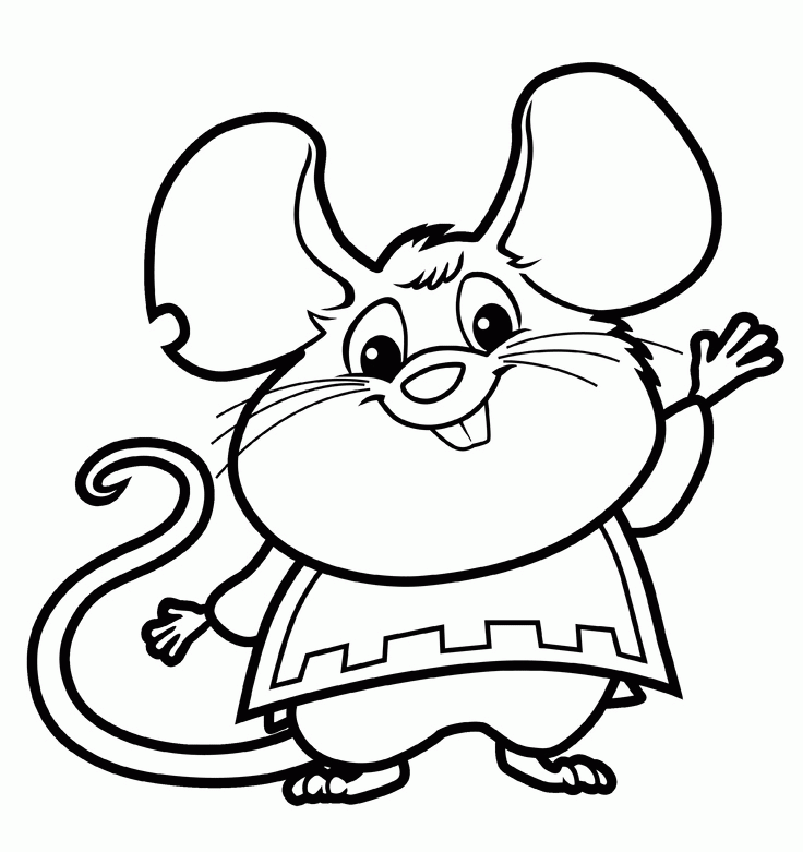 Mouse Cartoon Preschool Coloring Pages Free | Cartoon Coloring ...