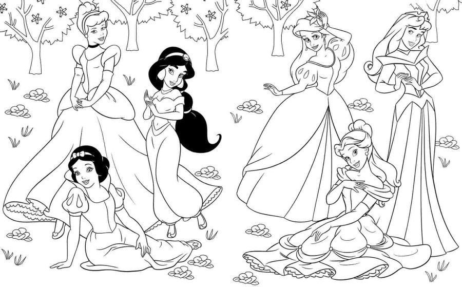 3 disney princess coloring pages - VoteForVerde.com