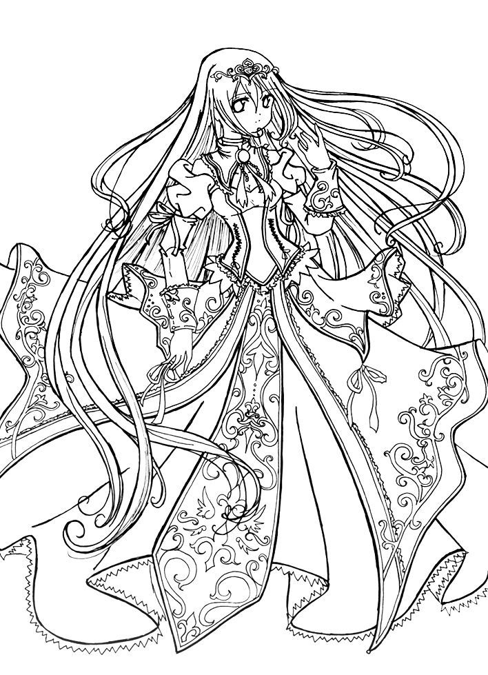 Anime Coloring Pages Angels - Coloring Pages For All Ages