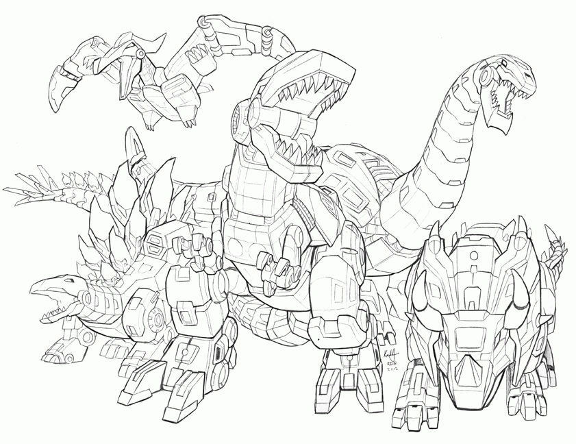 Transformers Coloring Pages Grimlock - Coloring Page