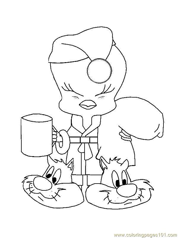 Tweety're Christmas Moment Coloring Pages Coloring Pages For Kids ...
