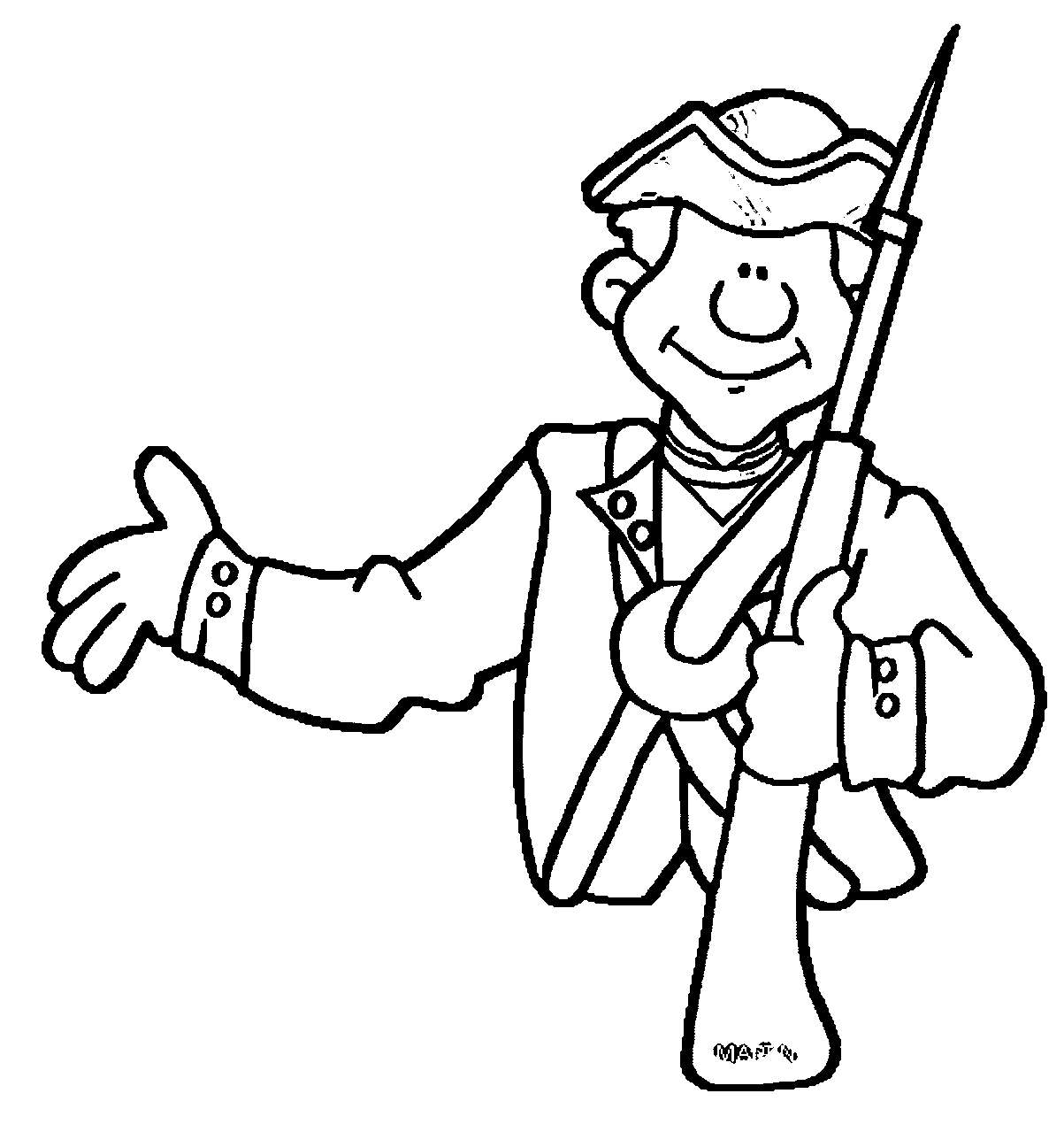 Revolutionary War Soldier Coloring Page - Coloring Home