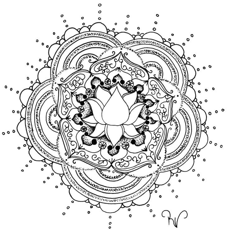 Related Lotus Flower Mandala Coloring Pages item-14771, Coloring ...