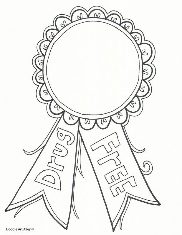 Red ribbon week, Red ribbon and Coloring pages