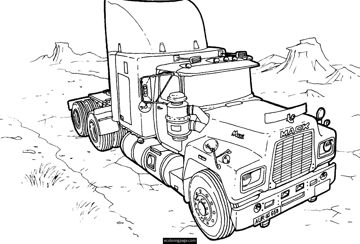 18 Wheeler Coloring Pages - Coloring Home