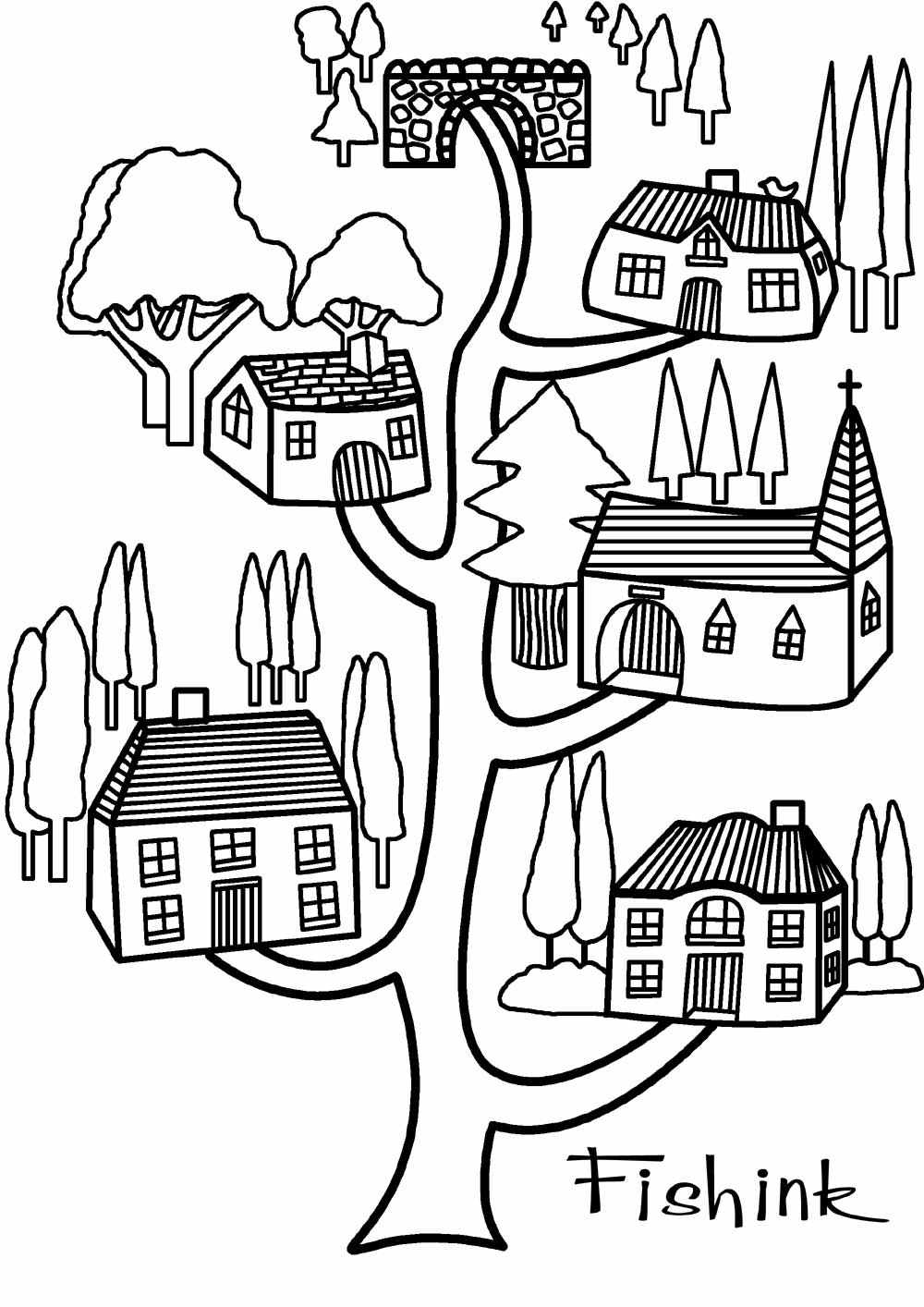 Tree House #66071 (Buildings and Architecture) – Printable coloring pages