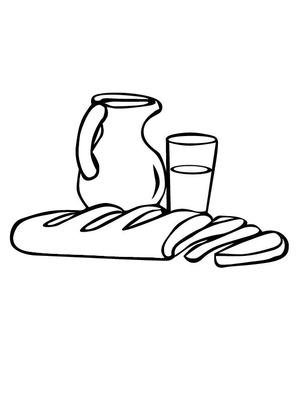 Bread For Coloring - ClipArt Best