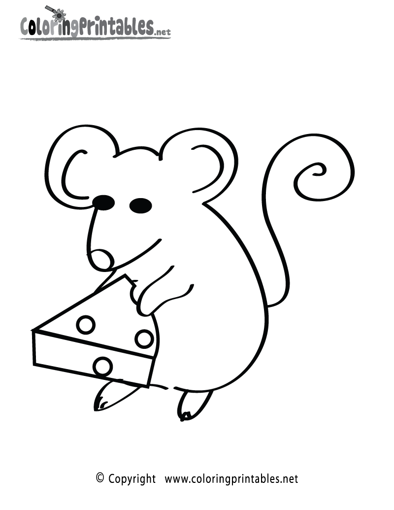 Coloring Pages Animals Mouse Cheese Coloring Home