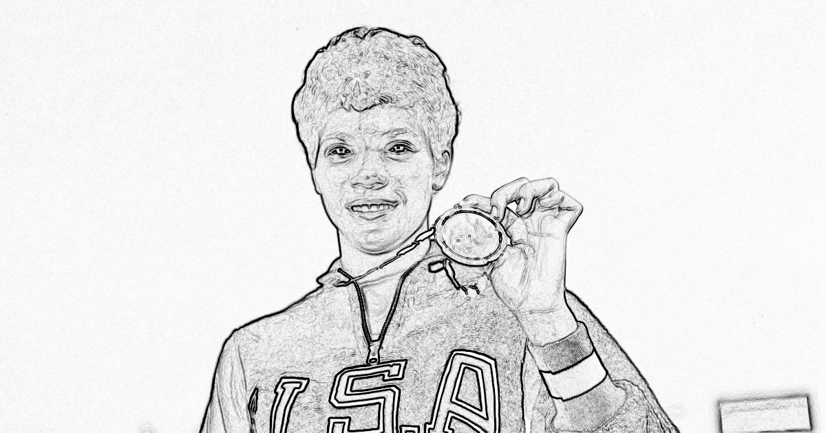 Wilma Rudolph Coloring Page Coloring Home