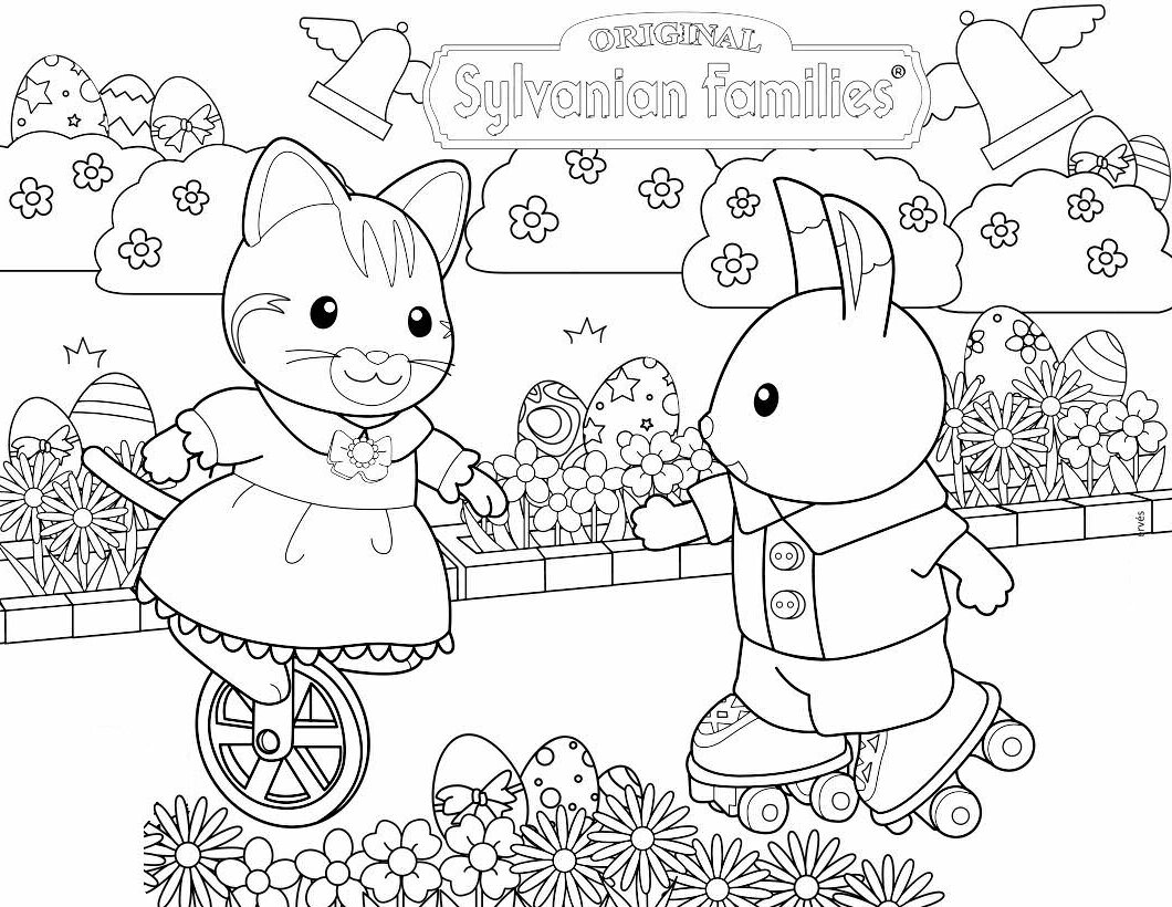 Calico Critters Free Coloring Pages - Coloring Home